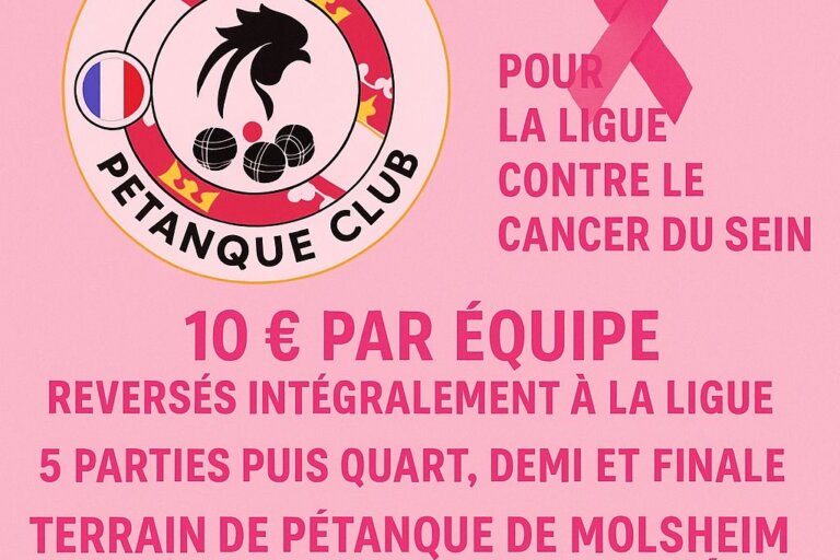 affiche pétanque rose